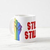 Nog steeds hier (LGBT homoseksuele transgender) Koffiemok (Voorkant links)