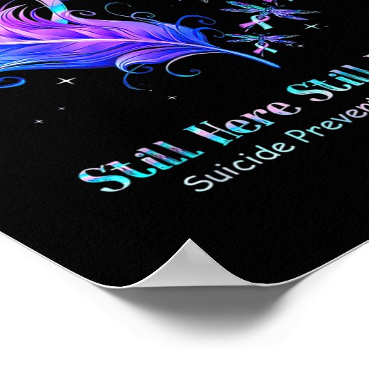 Nog steeds hier strijden tegen zelfmoordpreventie poster (Hoek)