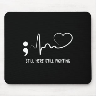 Nog steeds hier vechten tegen hartslag zelfmoord v muismat