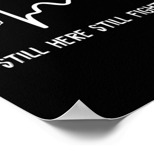 Nog steeds hier vechten tegen hartslag zelfmoord v poster (Hoek)