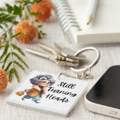 Nog steeds hoofden draaien sleutelhanger (Voorkant Rechts)