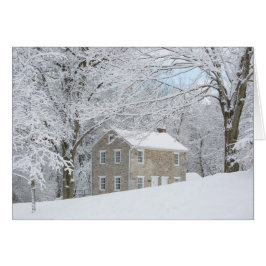Nog steeds huis achter sneeuwbank