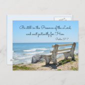 Nog steeds in aanwezigheid van de Heer, Psalm 37:7 Briefkaart (Voorkant / Achterkant)