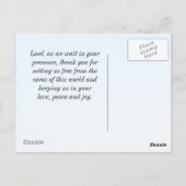 Nog steeds in aanwezigheid van de Heer, Psalm 37:7 Briefkaart (Achterkant)