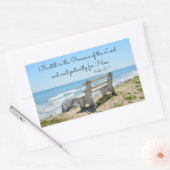 Nog steeds in aanwezigheid van de Heer, Psalm 37:7 Rechthoekige Sticker (Envelop)