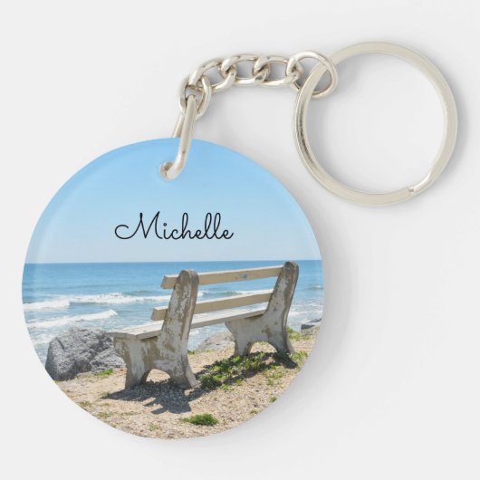 Nog steeds in aanwezigheid van de Heer, Psalm 37:7 Sleutelhanger (Achterkant)