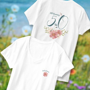 "Nog steeds in bloei" Waterverf Wildflower Dragonf T-shirt