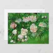 Nog steeds in het leven: Roze rozen van Vincent va Briefkaart (Voorkant / Achterkant)