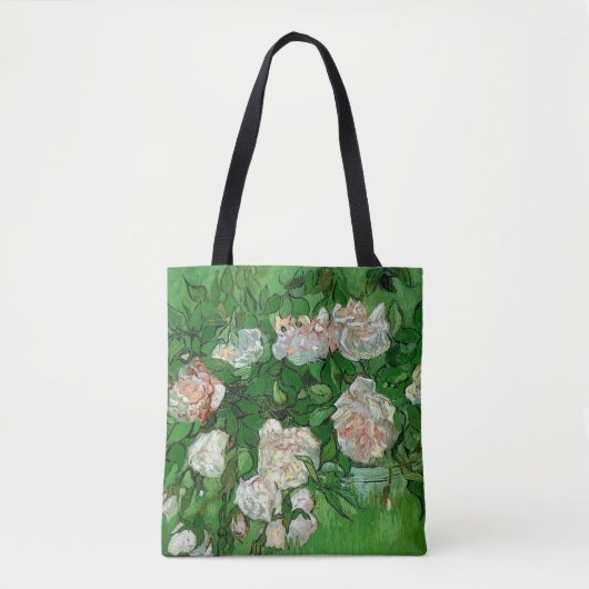Nog steeds in het leven: Roze rozen van Vincent va Tote Bag (Voorkant)