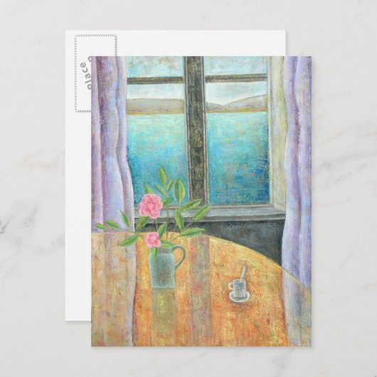 Nog steeds in het raam met Camellia 2012 Briefkaart (Voorkant / Achterkant)