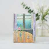 Nog steeds in het raam met Camellia 2012 Briefkaart (Staand voorkant)