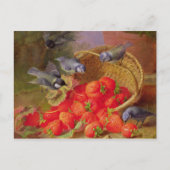 Nog steeds in leven met aardbeien en blauwe plekke briefkaart (Voorkant)