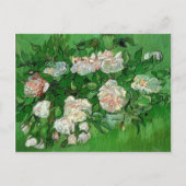 Nog steeds in leven - Vase met roze Roses Vincent  Briefkaart (Voorkant)
