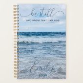 Nog steeds inspirerende Quote Blue Waves Photo Pla Planner (Voorkant)