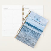 Nog steeds inspirerende Quote Blue Waves Photo Pla Planner (Display)