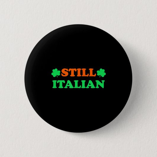 Nog steeds Italiaans met Shamrock Saint Patrick's Ronde Button 5,7 Cm (Voorkant)