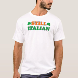 Nog steeds Italiaanse Ierse kleuren en shamrocks T-shirt