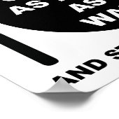 Nog steeds krijgt Poster met schamel gewicht (Hoek)