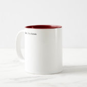 Nog steeds leeft...Ish. Tweekleurige Koffiemok (Voorkant links)