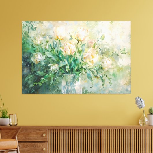 *~* Nog steeds Lente Bloem TV2 Uitgerekte Canvas P (Insitu (Woonkamer))