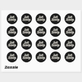 Nog steeds leren Script Lettertype Ronde Sticker (Vel)