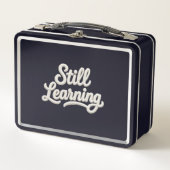 Nog steeds lerend Retro metalen lunchbox (Voorkant)