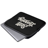 Nog steeds lerend script typografie laptophoes laptop sleeve (Voorkant onderkant)