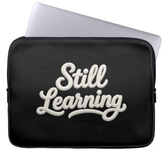 Nog steeds lerend script typografie laptophoes laptop sleeve
