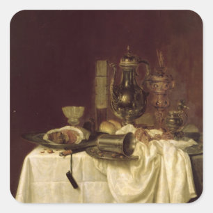 Nog steeds leven, 1638 vierkante sticker