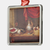 Nog steeds leven, 1653 metalen ornament (Links)