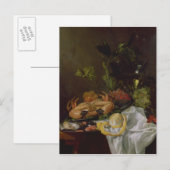 Nog steeds leven, 17e eeuw briefkaart (Voorkant / Achterkant)