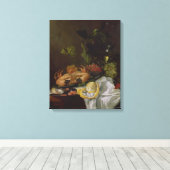 Nog steeds leven, 17e eeuw canvas afdruk (Insitu (Houten vloer))