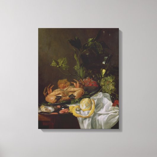 Nog steeds leven, 17e eeuw canvas afdruk (Voorkant)