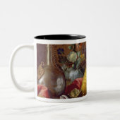 Nog steeds leven 2 tweekleurige koffiemok (Links)