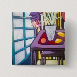 Nog steeds leven #2 vierkante button 5,1 cm