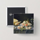 Nog steeds leven 2 vierkante button 5,1 cm (Voorkant /achterkant)