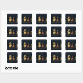 Nog steeds leven 4 vierkante sticker (Vel)