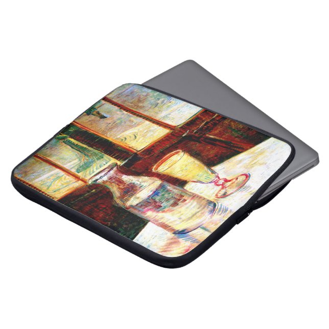 Nog steeds leven Absinthe Van Gogh Fine Art Laptop Sleeve (Voorkant top)
