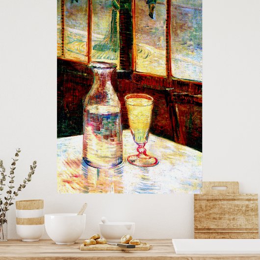 Nog steeds leven Absinthe Van Gogh Fine Art Poster (Keuken)