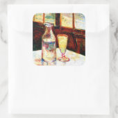 Nog steeds leven Absinthe Van Gogh Fine Art Vierkante Sticker (Tas)
