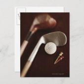 Nog steeds leven als  golfclubs, t - shirts en bal briefkaart (Voorkant / Achterkant)