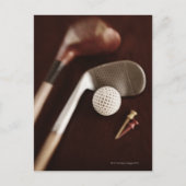 Nog steeds leven als  golfclubs, t - shirts en bal briefkaart (Voorkant)