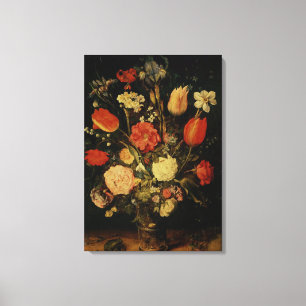 Nog steeds leven bloemen canvas afdruk