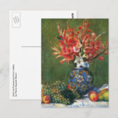Nog steeds leven bloemen en fruit van Pierre Renoi Briefkaart (Voorkant / Achterkant)