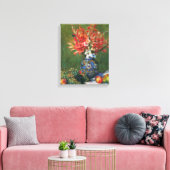 Nog steeds leven bloemen en fruit van Pierre Renoi Canvas Afdruk (Insitu (Woonkamer))
