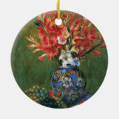 Nog steeds leven bloemen en fruit van Pierre Renoi Keramisch Ornament (Achterkant)