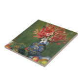 Nog steeds leven bloemen en fruit van Pierre Renoi Tegeltje (Zijkant)