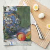 Nog steeds leven bloemen en fruit van Pierre Renoi Theedoek (Quarter Fold)