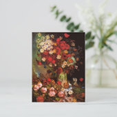 Nog steeds leven bloemen in een Vase door Vincent  Briefkaart (Staand voorkant)