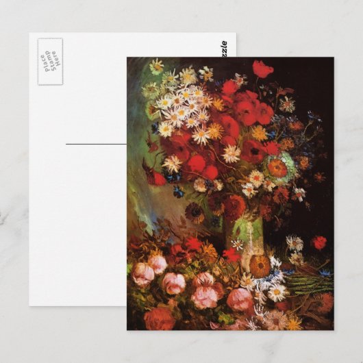 Nog steeds leven bloemen in een Vase door Vincent  Briefkaart (Voorkant / Achterkant)